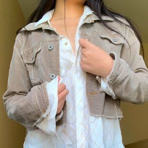 Cropped corduroy Jean jacket